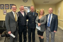 Sheriff Jim DeWees visited Senator Justin Ready, Delegate April Rose, Chris Tomlinson for State Delegate, and Delegate Christopher Eric Bouchat in Annapolis
